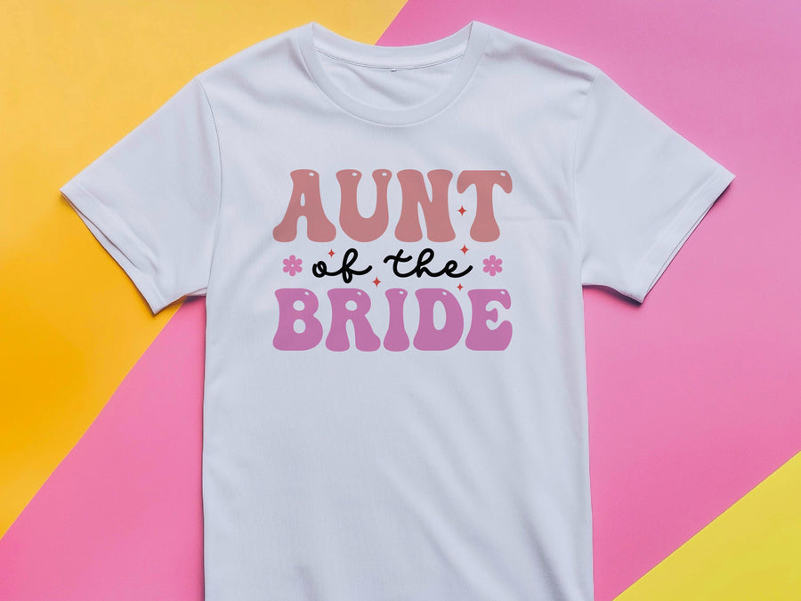 Aunt of the Bride Shirt ā Wedding T-Shirt ā Bridal Party Gift for Aunt ā Wedding Day Tee