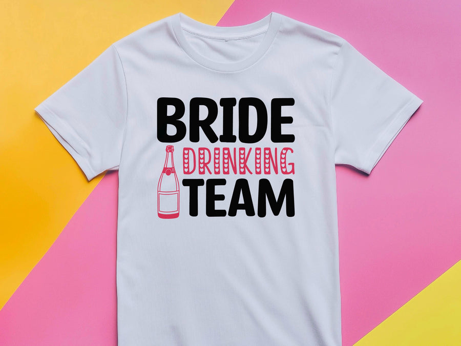 Bride Drinking Team Shirt – Bachelorette Party Tee – Rosé All Day T-Shirt – Bridal Shower Outfit – Bridesmaid Matching S