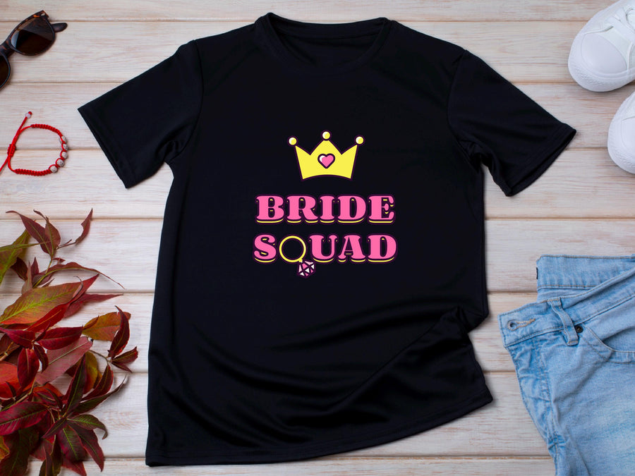 Bride Squad Shirt – Bachelorette Party T-Shirt – Bridesmaid Matching Tee – Bridal Shower Outfit – Team Bride Wedding Shi