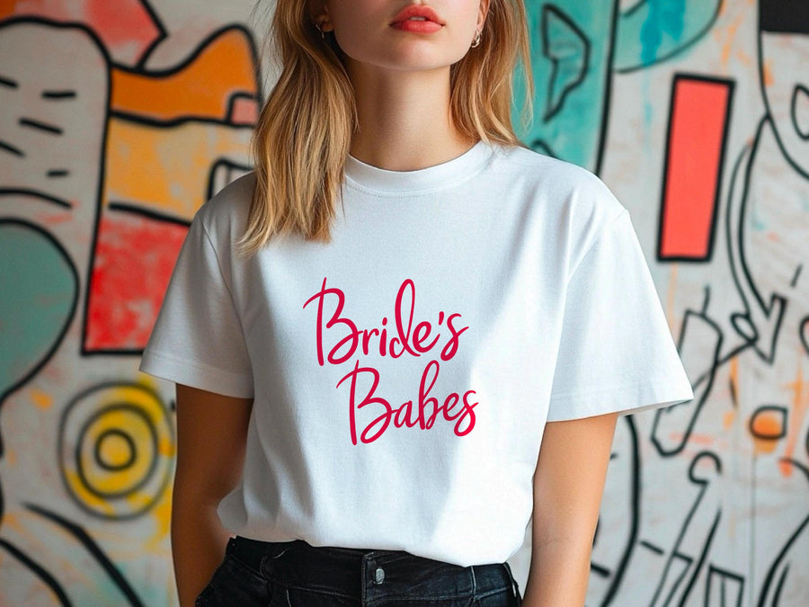 Bride’s Babes Shirt – Bridesmaid Wedding T-Shirt – Bachelorette Party Matching Tee – Bridal Party Gift – Team Bride Shir