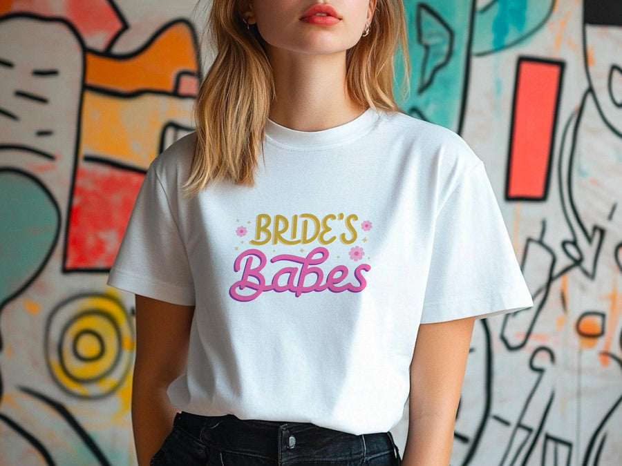Bride’s Babes Pink Shirt – Bridesmaid T-Shirt – Bachelorette Party Matching Tee – Bridal Shower Outfit – Team Bride Shir