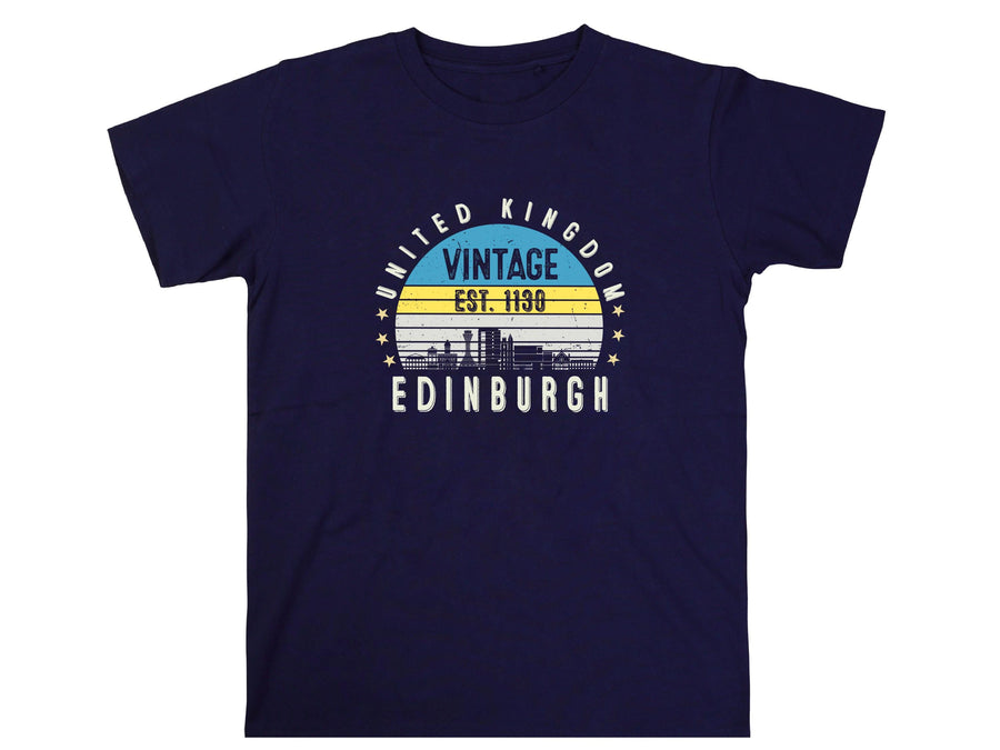 Edinburgh Est. 1130 T-Shirt – Vintage United Kingdom Tee – Retro UK City Shirt – British Heritage Gift – Unisex England