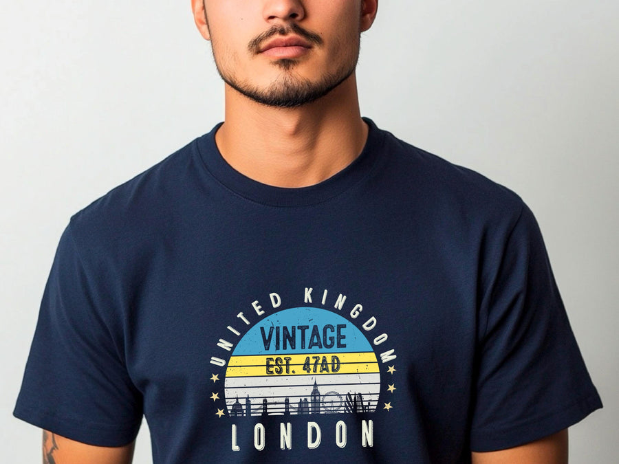 London T-Shirt United Kingdom Est. 47 AD | Vintage UK City Shirt | British Heritage Tee | England Souvenir | Gift for Tr