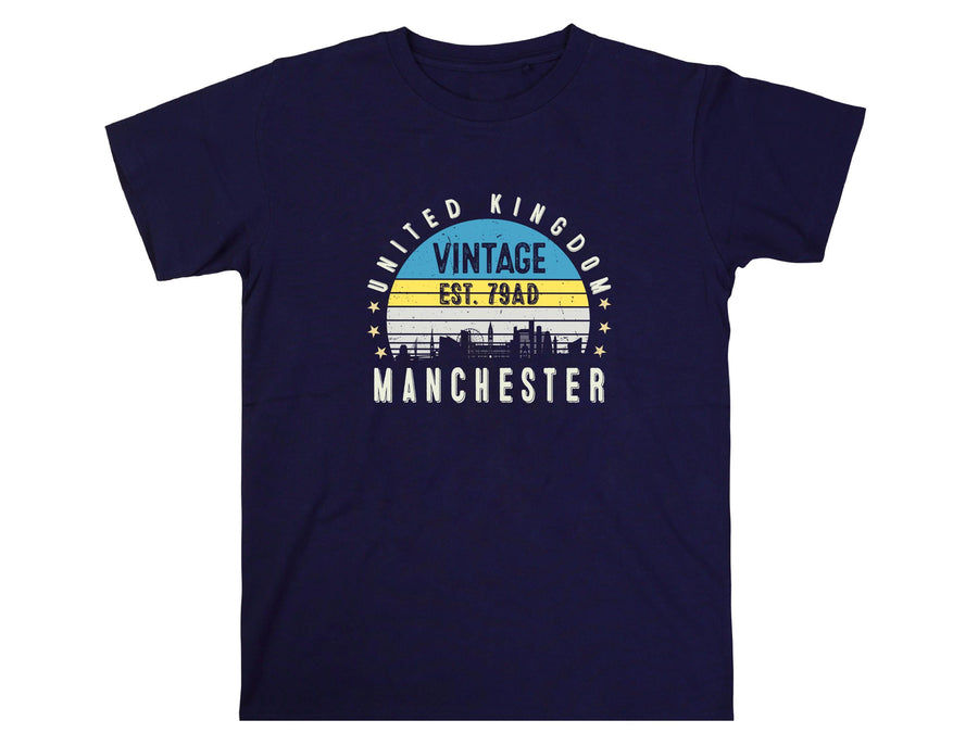 Manchester T-Shirt United Kingdom Est. 79 AD | Vintage UK City Shirt | British Heritage Tee | England Souvenir | Gift fo