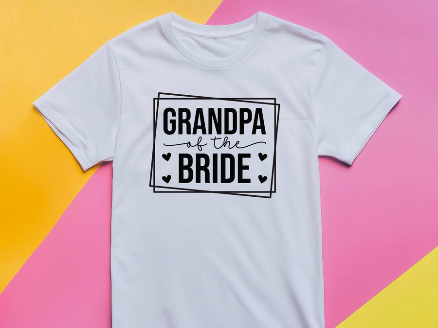 Grandpa of the Bride Shirt โ Wedding Gift โ Family Matching T-Shirt