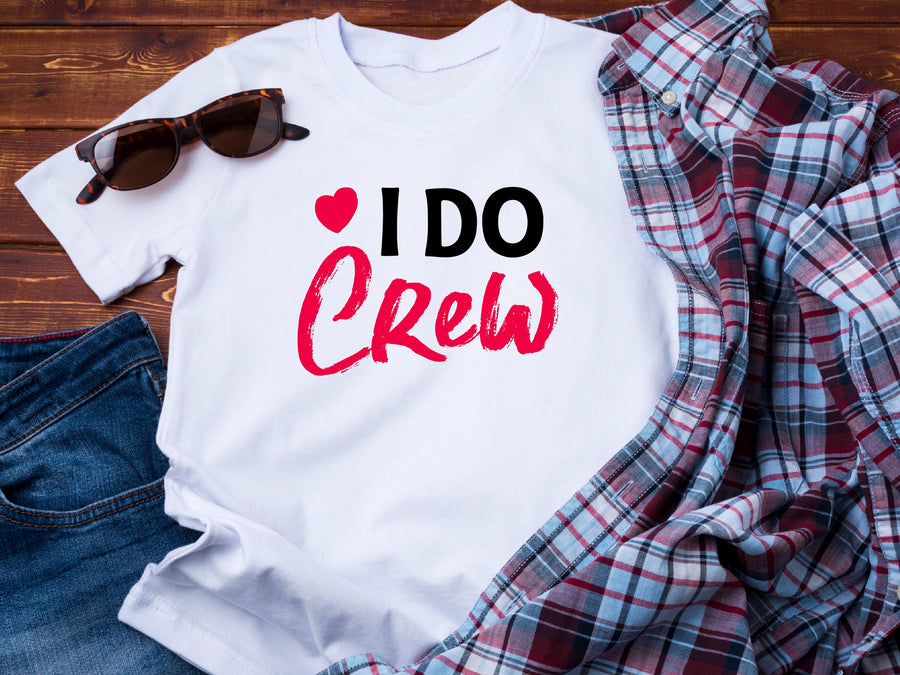 I Do Crew T-Shirt – Bridesmaid Wedding Party Shirt – Matching Bachelorette Tee – Team Bride Outfit – Bridal Shower Gift