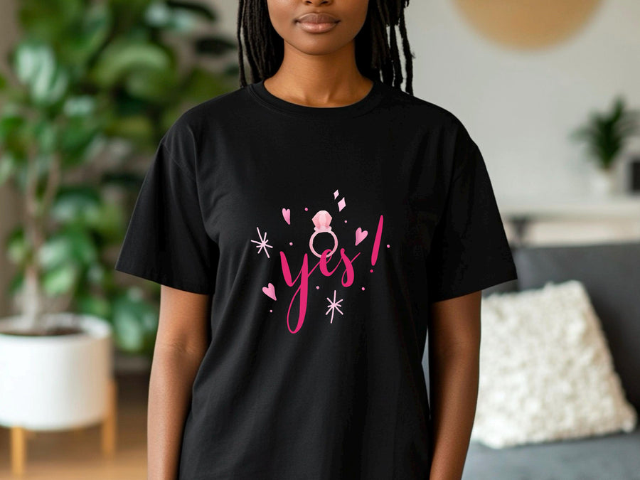 I Said Yes Shirt – Engagement T-Shirt – Bride to Be Tee – Just Engaged Gift – Wedding Planning Shirt