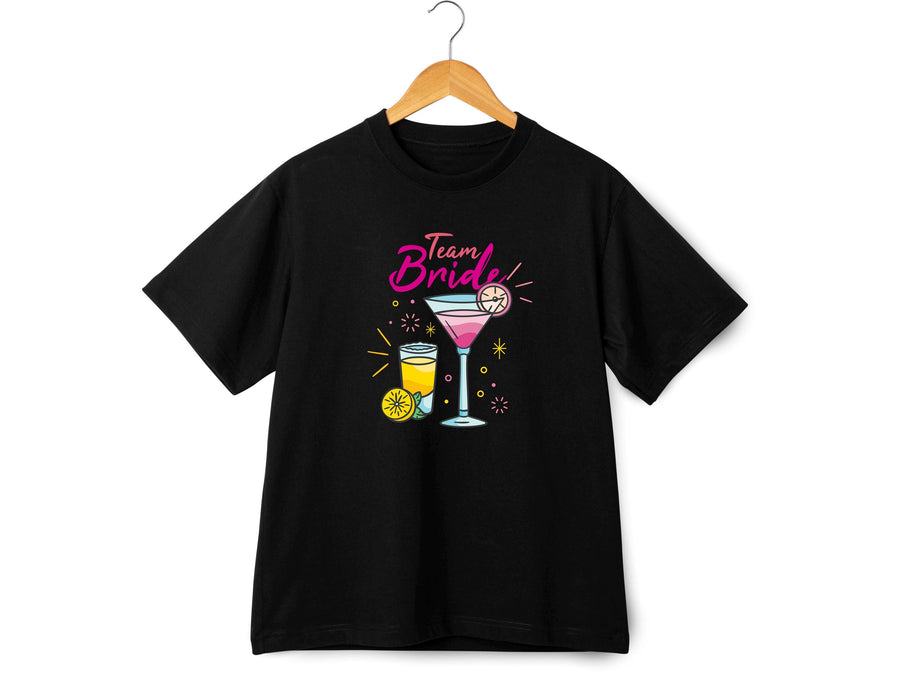 Team Bride Shirt – Cocktail Bachelorette Party Tee – Matching Bridal Party Shirt – Wedding Squad T-Shirt