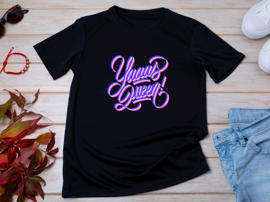 Yaaas Queen Bride T-Shirt – Bridal Party Shirt – Bachelorette Tee – Bride Squad Shirt – Wedding Celebration Gift – Fun B