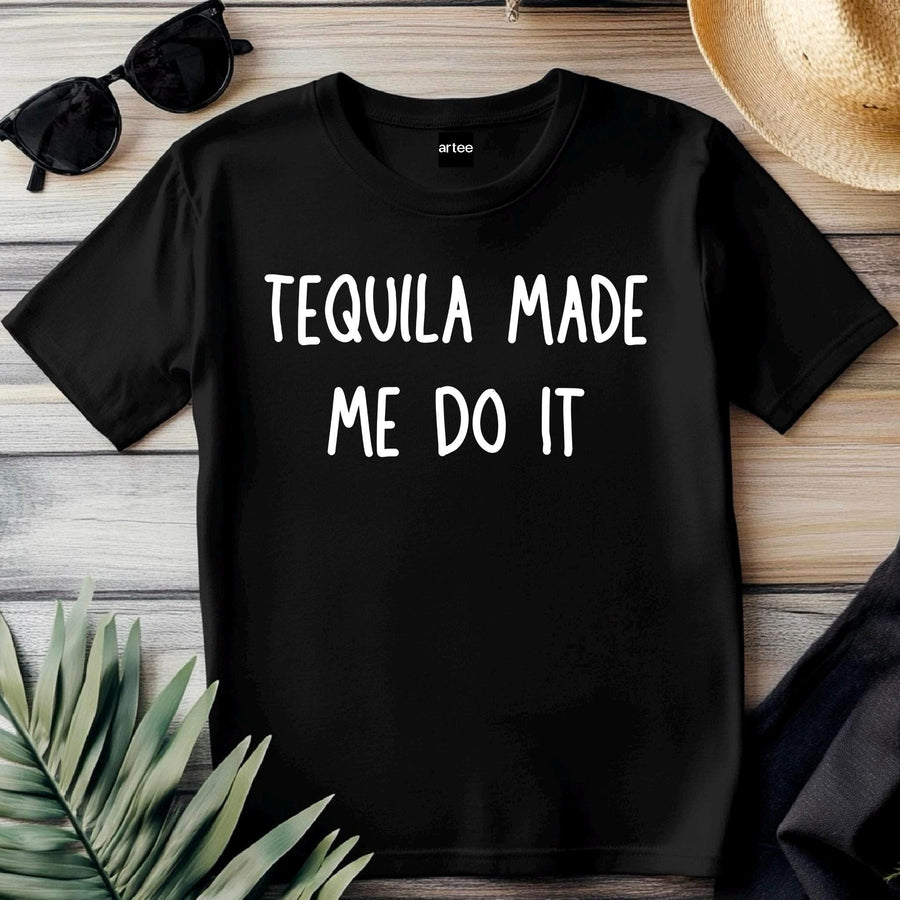 Tequila Made Me Do It T-Shirt – Funny Stag Party Shirt – Wedding Drinking Tee – Bachelor Party Outfit – Groomsman Gift I