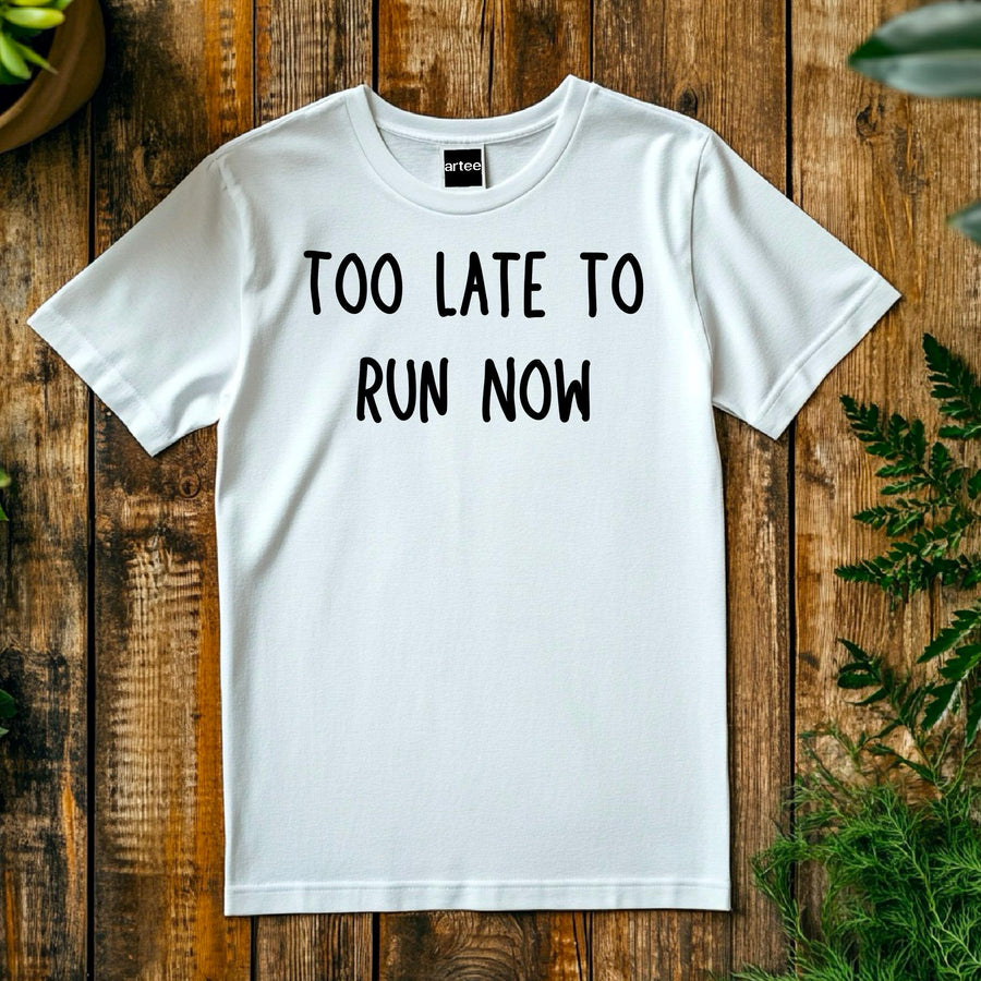 Too Late to Run Now Wedding Shirt – Groom Bachelor Party Tee – Funny Stag Night Shirt for Men – Last Night of Freedom Ou