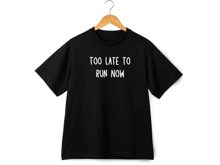 Too Late to Run Now Wedding Shirt – Groom Bachelor Party Tee – Funny Stag Night Shirt for Men – Last Night of Freedom Ou