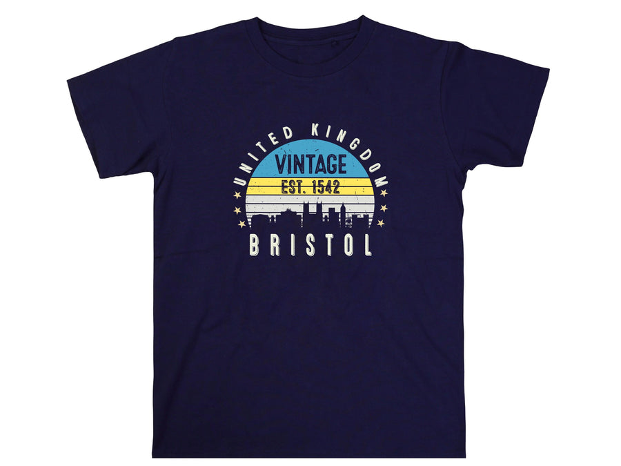 Bristol Est. 1542 T-Shirt – Vintage United Kingdom Unisex Tee – Retro British City Shirt – UK Heritage Gift – Old Englan
