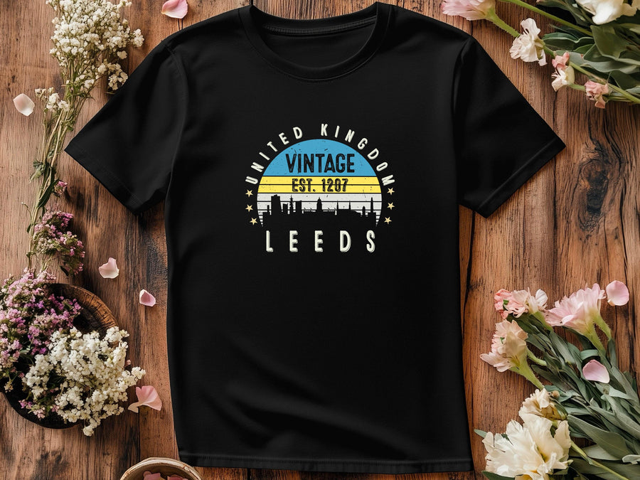 Leeds T-Shirt Est. 1207 | Vintage City Tee | British Heritage Shirt | England Souvenir | Retro Gift Idea