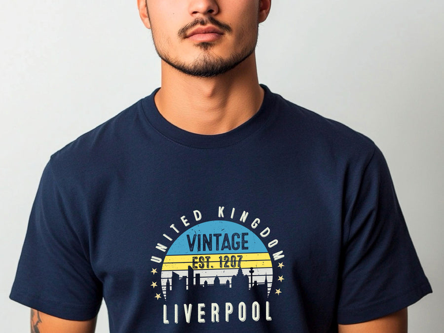 Liverpool T-Shirt United Kingdom Est. 1207 | Vintage UK City Shirt | England Souvenir Tee | Gift for Traveler | British