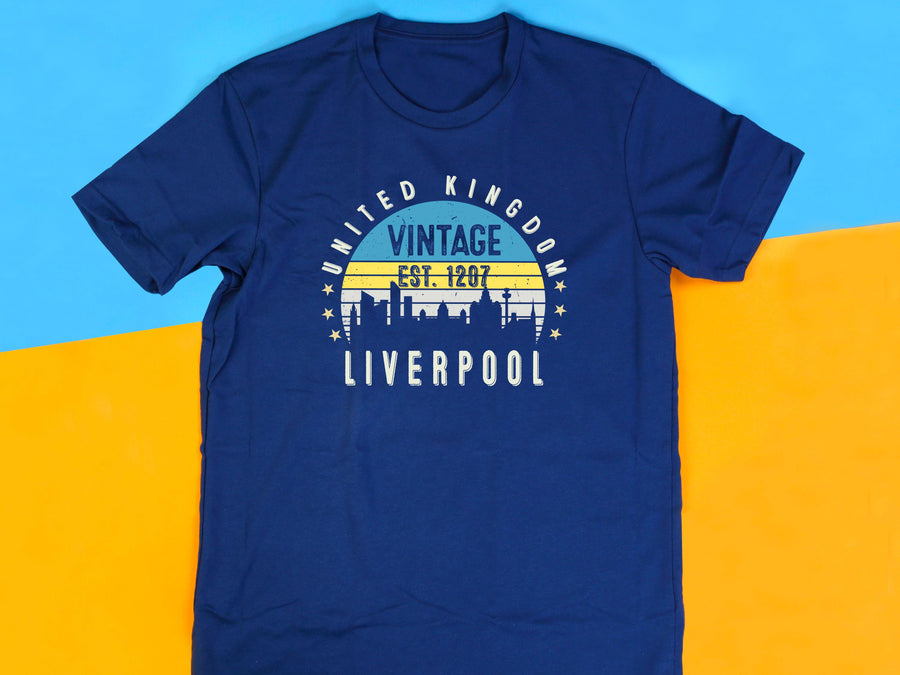 Liverpool T-Shirt United Kingdom Est. 1207 | Vintage UK City Shirt | England Souvenir Tee | Gift for Traveler | British