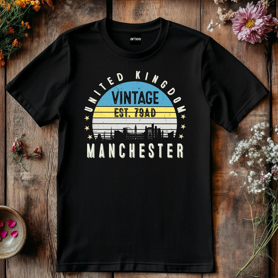 Manchester T-Shirt United Kingdom Est. 79 AD | Vintage UK City Shirt | British Heritage Tee | England Souvenir | Gift fo