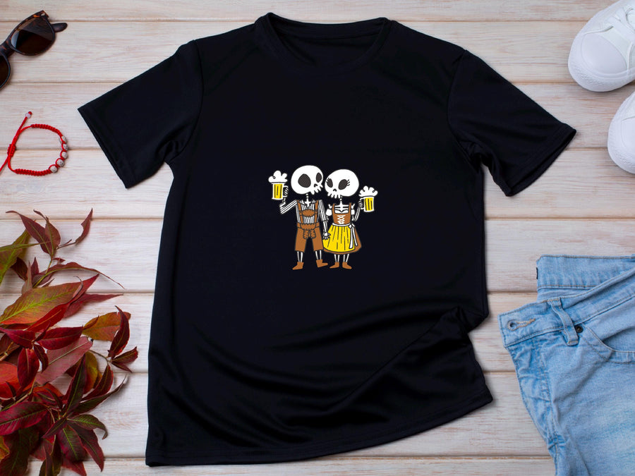 Oktoberfest Funny Skeletons T-Shirt, Beer Festival Shirt, Group Drinking Team Tee, German Beer Lover Shirt, Cheers Hallo
