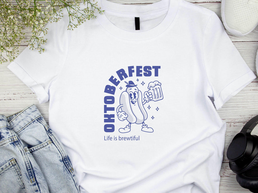 Oktoberfest T-Shirt – Funny Beer Festival Tee – Bavarian Costume Shirt – German Party Outfit – Lederhosen Style – Beer L
