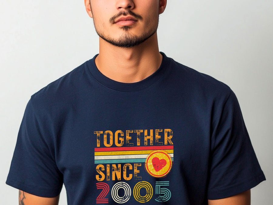 Matching Couple Tee, Husband Wife Unisex Shirt, Est 2005 Love Gift, Rings Together Since 2005 Shirt – 20th Anniversary T