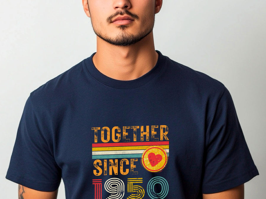 Annoying Each Other Since 1950 T-Shirt – Funny Anniversary Gift for Couple – Husband Wife Valentine’s Day or Wedding Gif