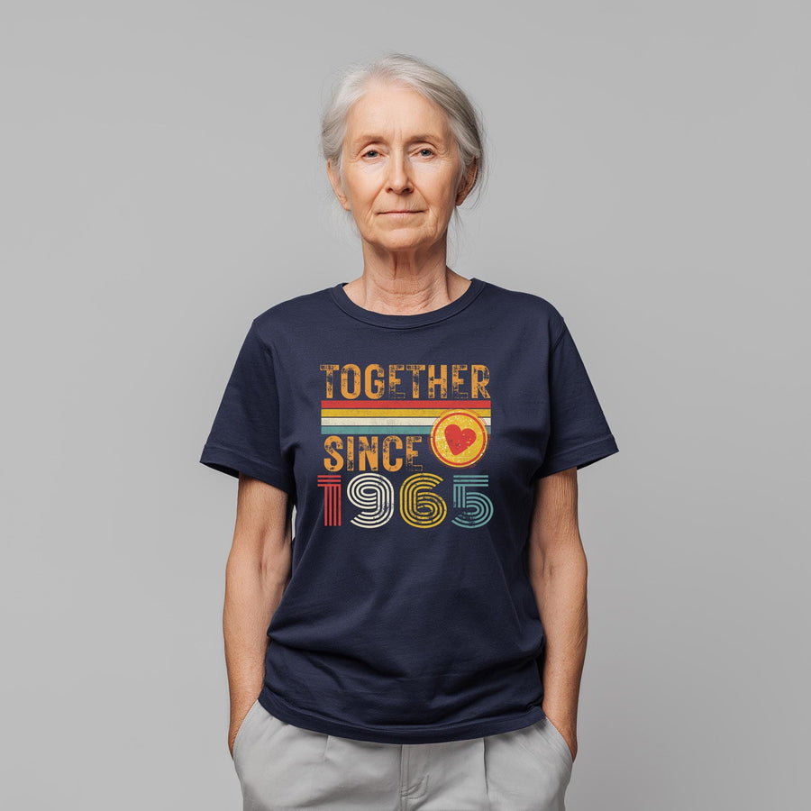 60th Anniversary Couple Shirt, Together Since 1965 Tee, Matching Husband Wife Gift, Est. 1965 Love Rings T-Shirt