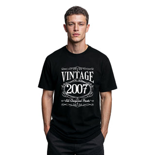 2007 Vintage - All Original Parts T-Shirt, 18th Birthday Gift for Him, Funny 18th T-Shirt, 18th Gifts for Men
