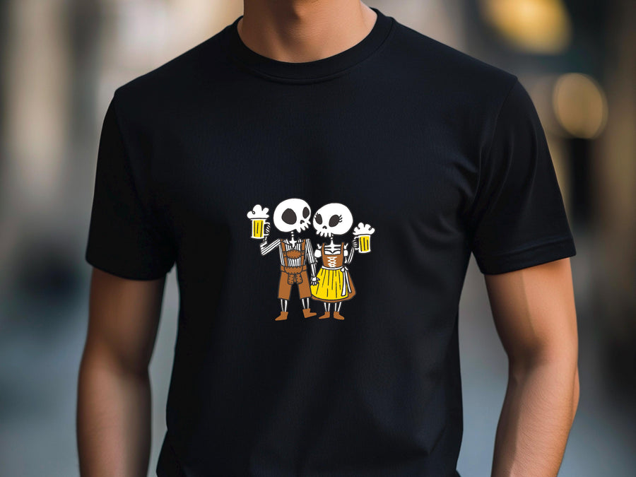 Oktoberfest Funny Skeletons T-Shirt, Beer Festival Shirt, Group Drinking Team Tee, German Beer Lover Shirt, Cheers Hallo