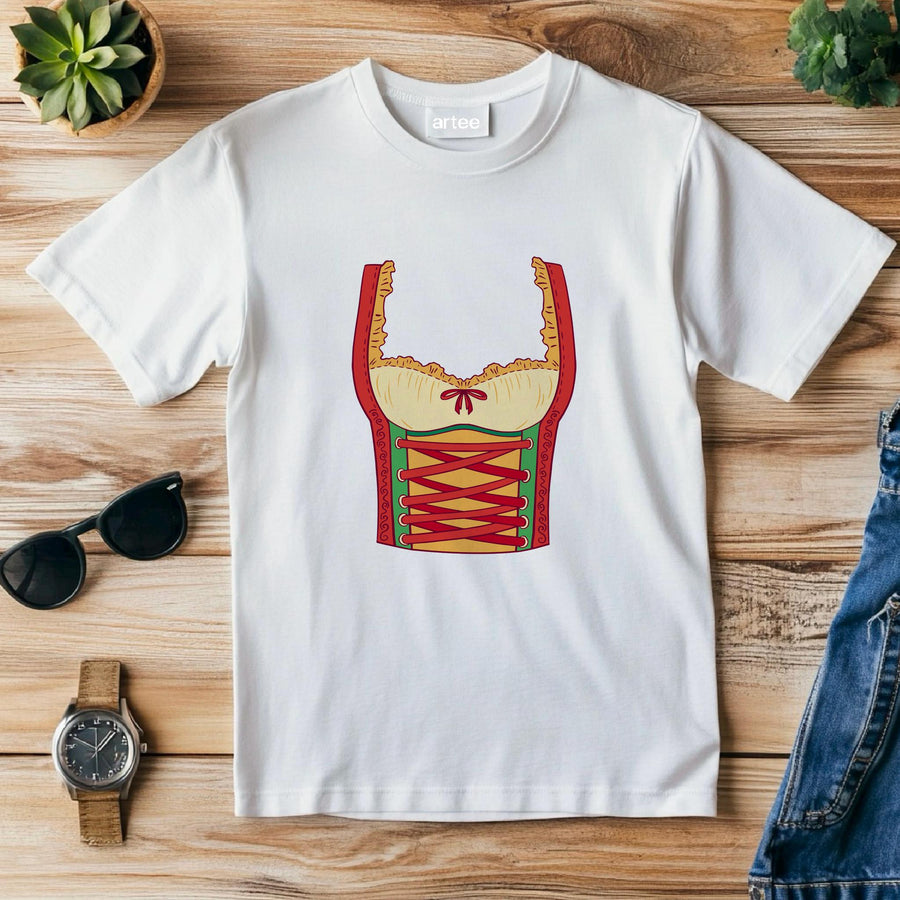 Oktoberfest Woman Costume T-Shirt, Bavarian Dirndl Style Tee, German Beer Festival Shirt, Funny Prost Shirt, Munich Part