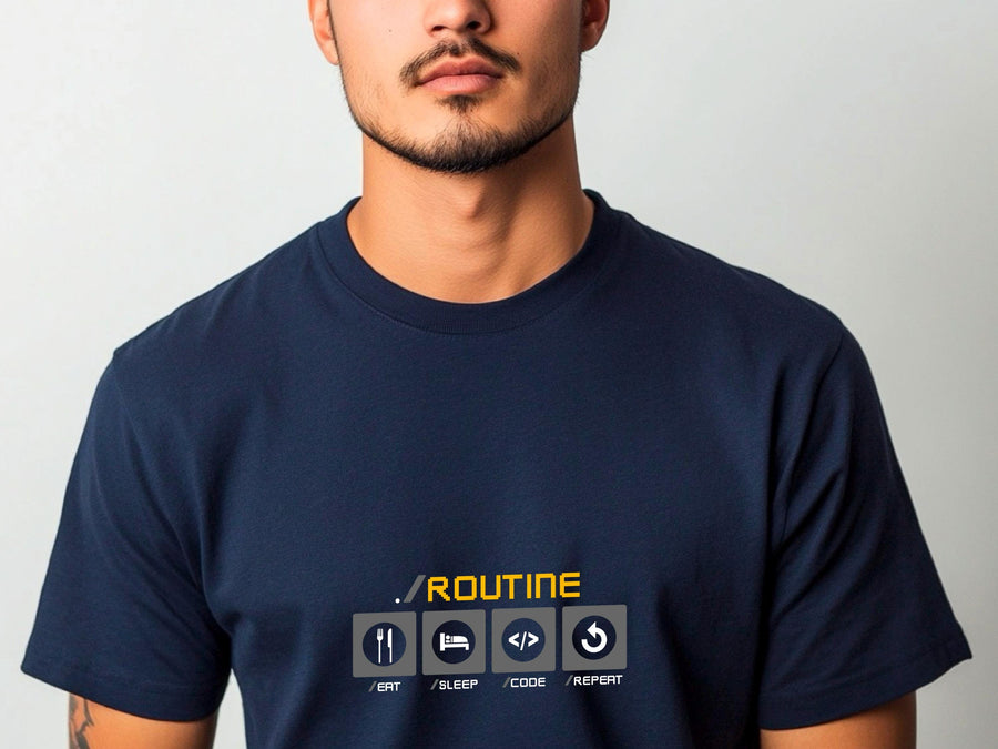 Developer Routine Shirt, Eat Sleep Code Repeat Tee, Funny Programmer T-Shirt, Software Engineer Gift, Coding Unisex Shir