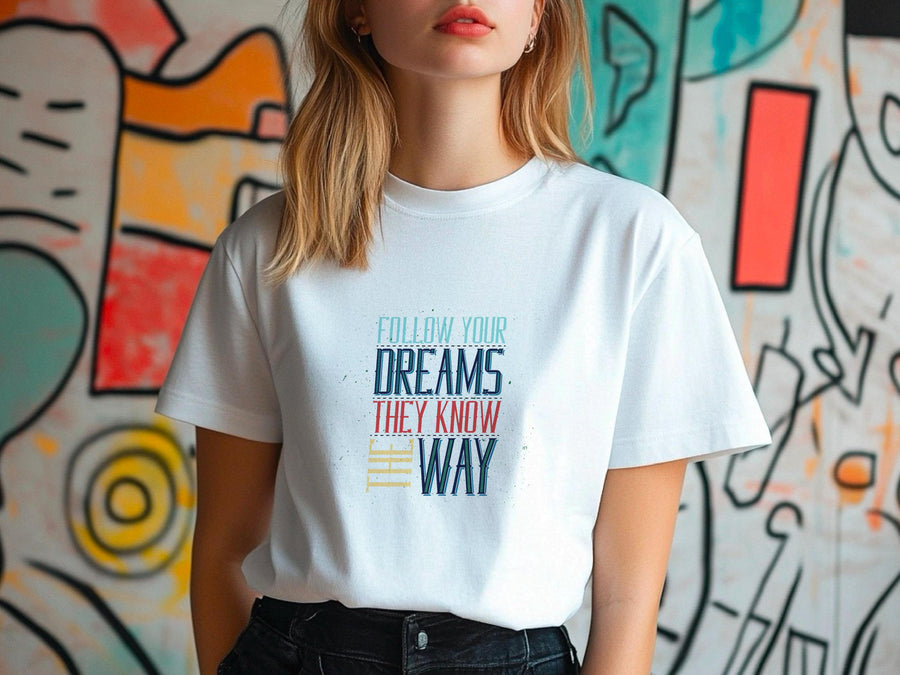 Follow Your Dreams T-Shirt โ Vintage Inspirational Quote, Unisex Fit