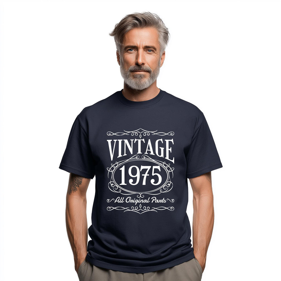 Vintage 1975 T-Shirt, 49th Birthday Gift, All Original Parts Tee