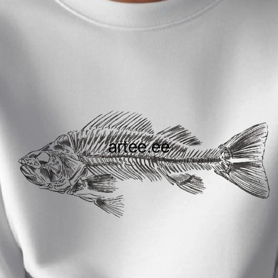 Fish Skeleton Shirt, Vintage Fish Bone Tee, Minimalist Fishing Shirt, Fisherman Dad Gift, Nature Aesthetic Graphic Tee