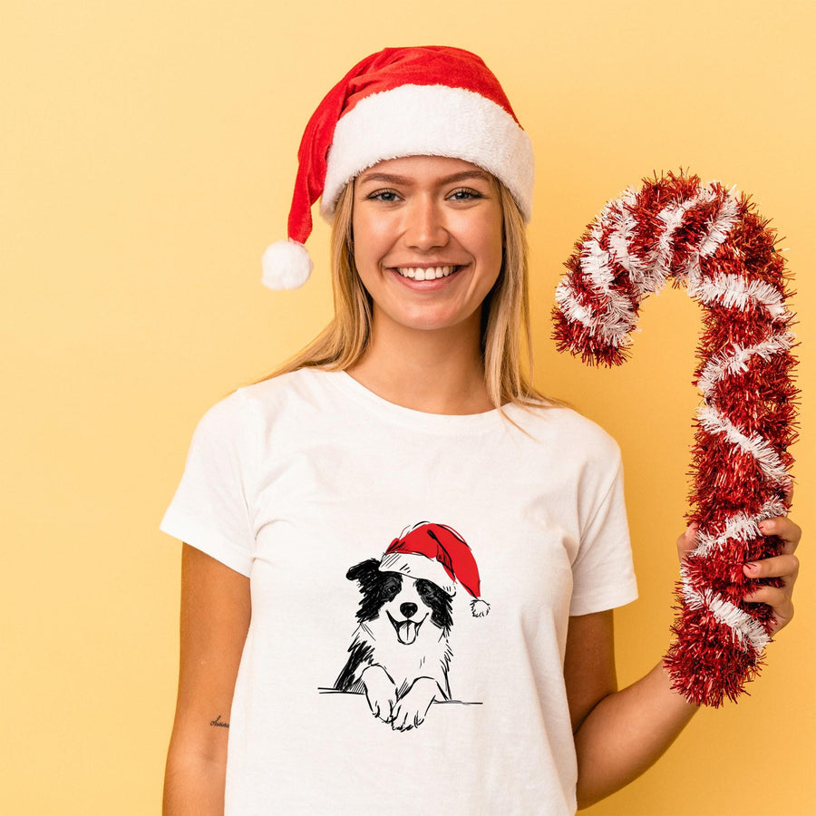 Border Collie Christmas T Shirt | Cute Collie Xmas Tshirt | Funny Holiday Shirt For Dog Lovers | Christmas Gift For Men
