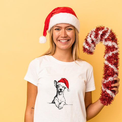 Whippet Dog Christmas T Shirt | Cute Whippet Xmas Tshirt | Funny Holiday Shirt For Dog Lovers | Gift For Men Women Kids