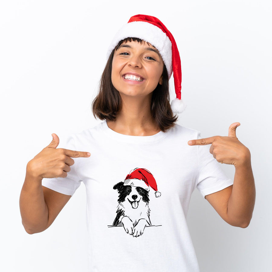 Border Collie Christmas T Shirt | Cute Collie Xmas Tshirt | Funny Holiday Shirt For Dog Lovers | Christmas Gift For Men
