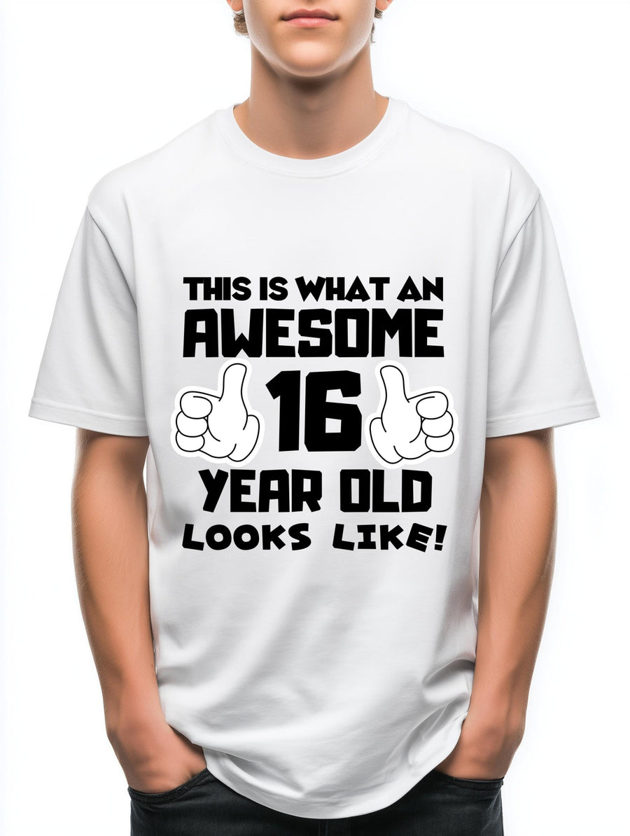 Awesome 16 Year Old T-Shirt – Birthday Gift Tee