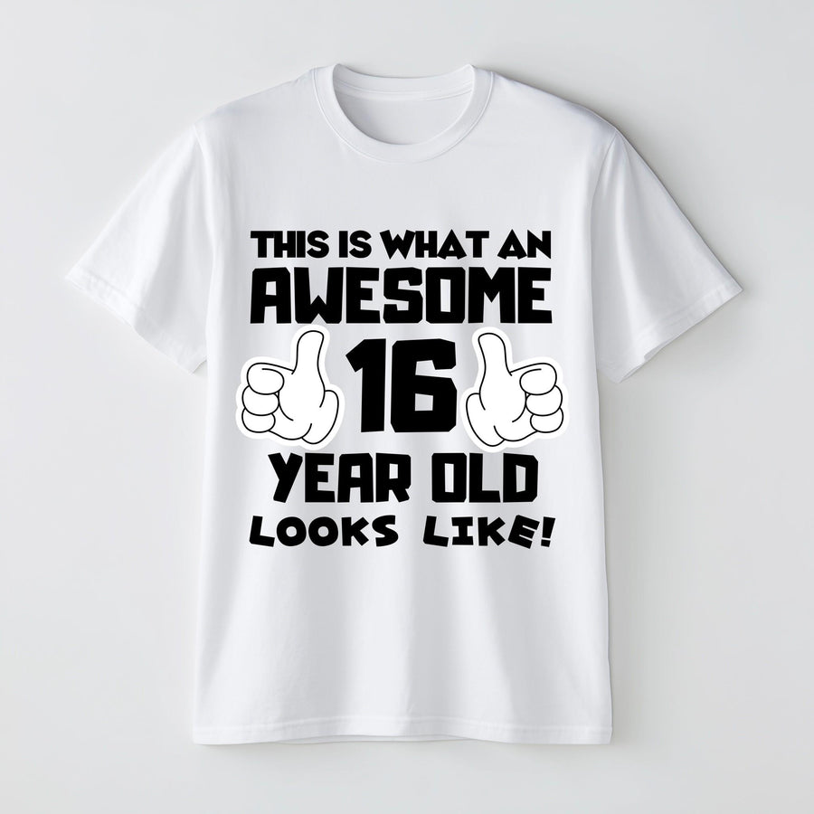 Awesome 16 Year Old T-Shirt – Birthday Gift Tee