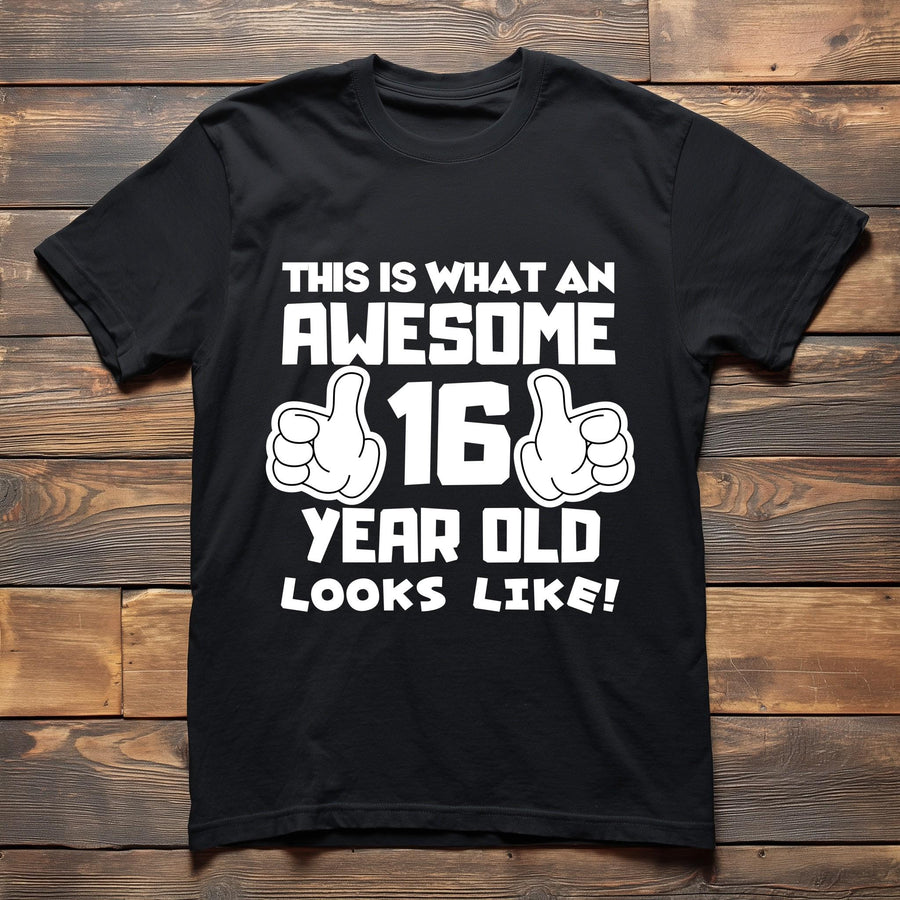 Awesome 16 Year Old T-Shirt – Birthday Gift Tee