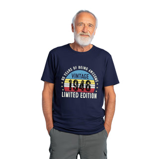 1946 80th Birthday T-Shirt | Funny 80th Gifts for Him and Her | Classic 80th T-Shirt for Men and Women