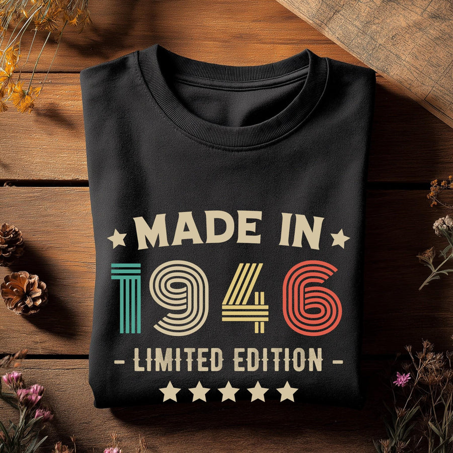 80th Birthday T-Shirt | Vintage 1946 Limited Edition | Funny 80th Gift for Men and Women | Classic 80th T-Shirt for Him