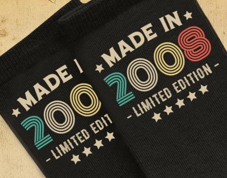 18th Birthday Socks | Limited Edition Made In 2008 Funny Gift