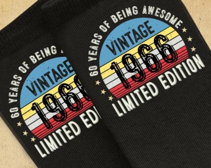 60th Birthday Socks | Vintage 1966 Limited Edition