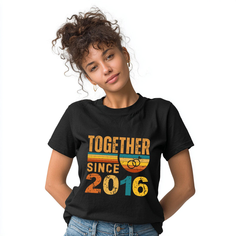 10th Anniversary Matching Couple Shirts, Together Since 2016