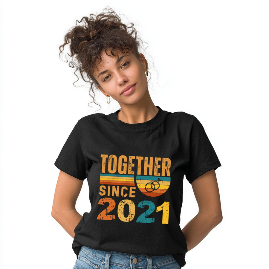 5th Anniversary Matching Couple Shirts, Married Since 2021