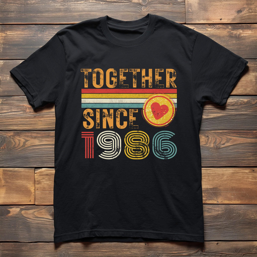 Ruby Anniversary Matching Couple T-Shirts, 40th Anniversary Gift