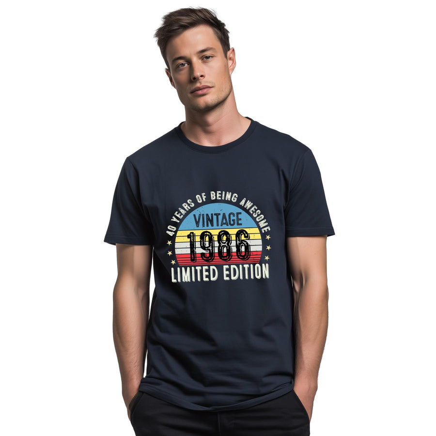1986 40th Birthday T-Shirt | Funny 40th Gifts for Him and Her | Classic 40th T-Shirt for Men and Women