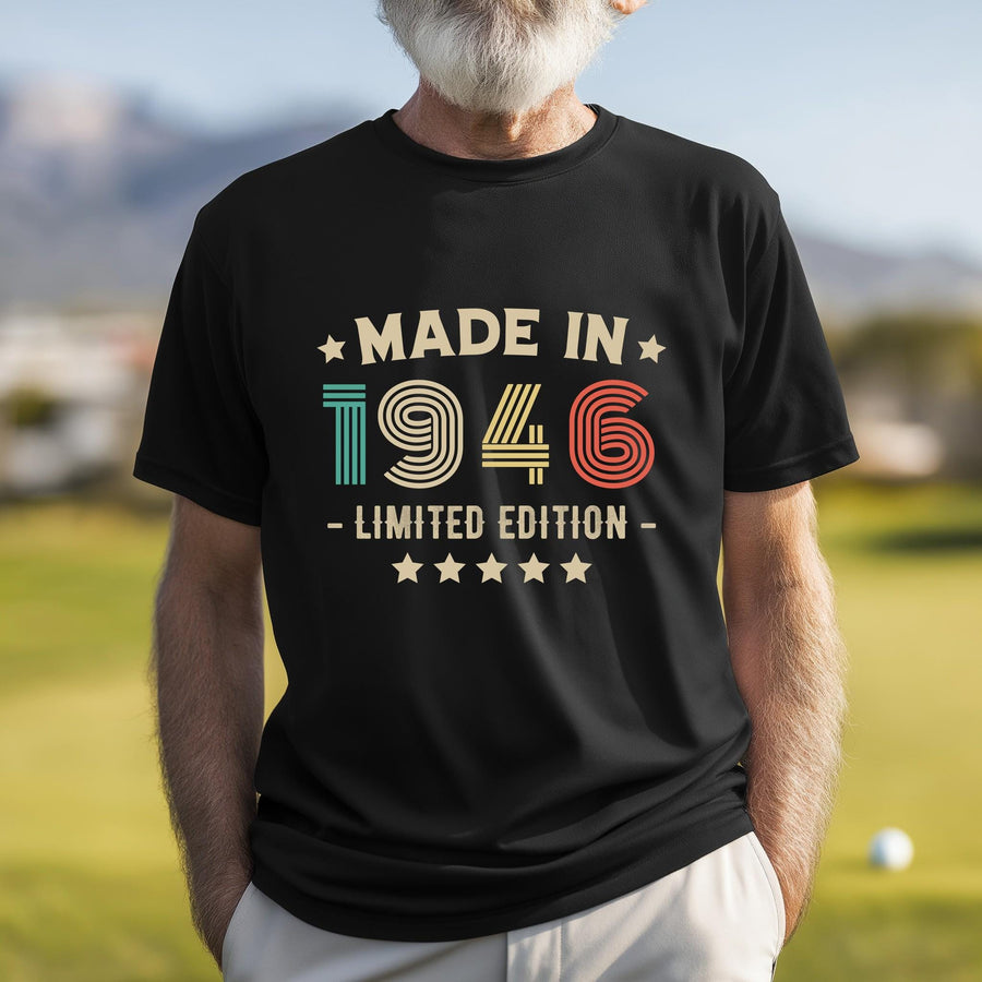 80th Birthday T-Shirt | Vintage 1946 Limited Edition | Funny 80th Gift for Men and Women | Classic 80th T-Shirt for Him