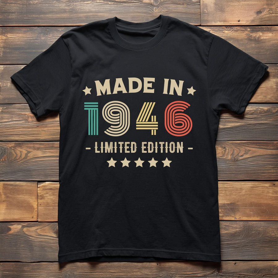 80th Birthday T-Shirt | Vintage 1946 Limited Edition | Funny 80th Gift for Men and Women | Classic 80th T-Shirt for Him