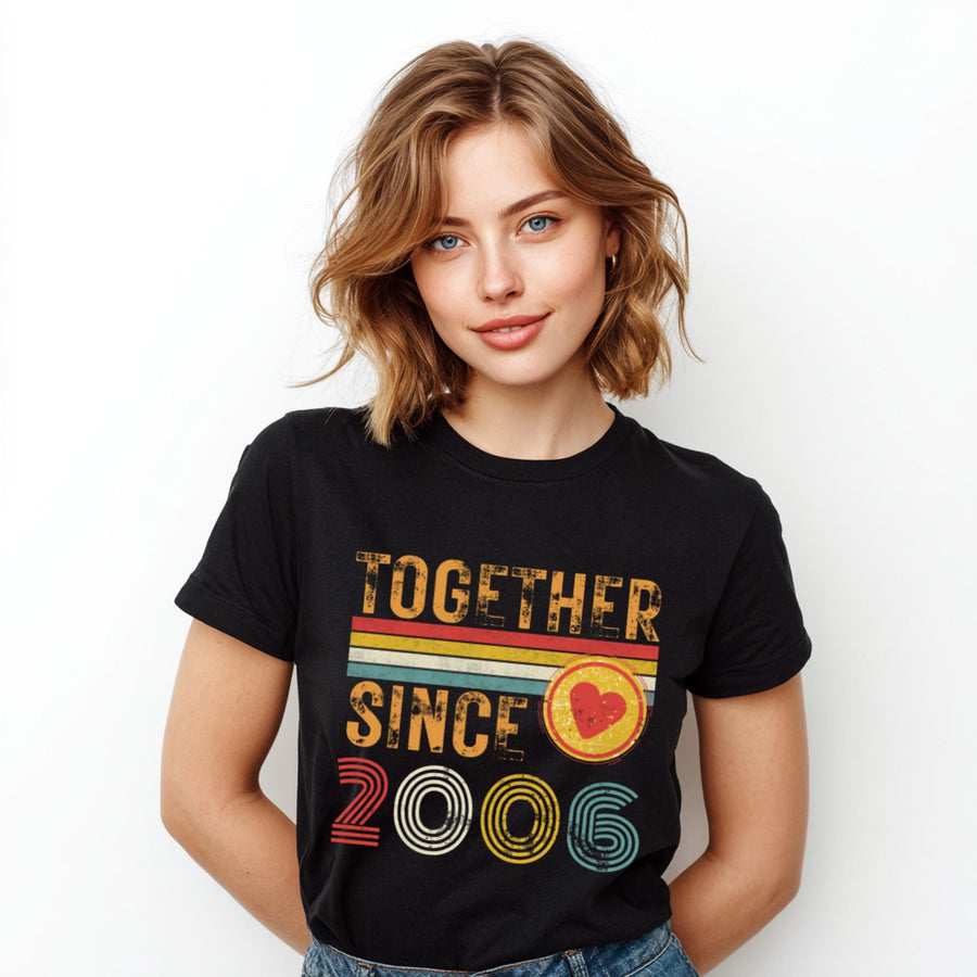 20th Anniversary Matching Couple T-Shirts, China Anniversary Gift